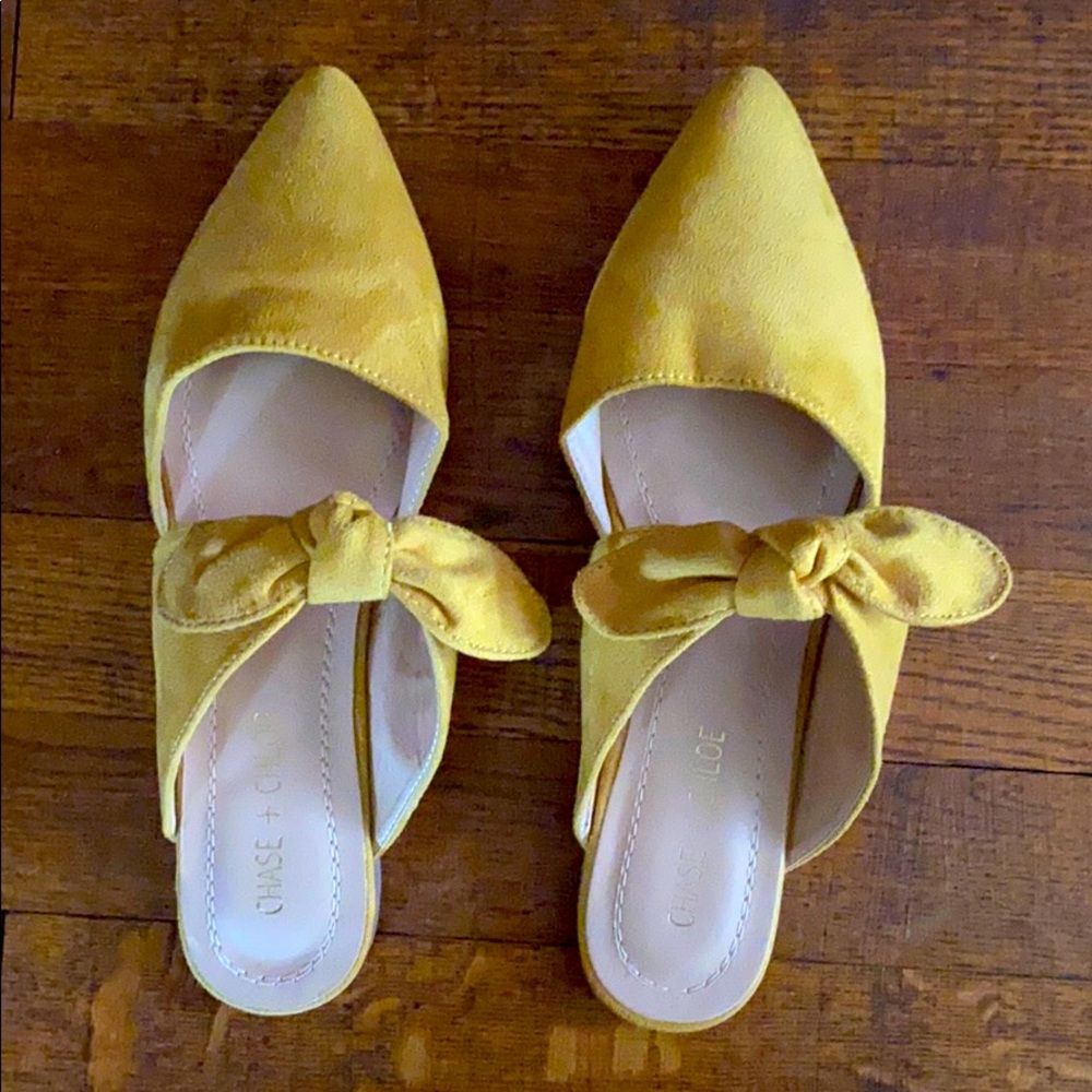 Chase + Chloe Bow Slide Mules
